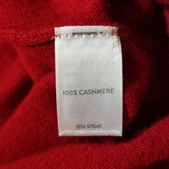 J Jill Womens Cashmere Long Sleeve Mock Neck Pullover Knit Sweater Red Size XS - Picture 7 of 8